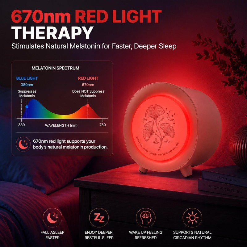White Noise Machine Sound Machine with 20 Soothing Sounds with