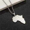 SAELACY 18K Gold Plated Stainless Steel Africa Map Pendant Necklace