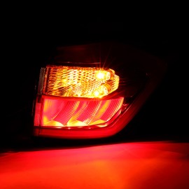 KUAFU Tail Light Assembly Compatible with 2017-2019 Ford Escape Kuga Replacement for GJ5Z-13404-C with Side Lights Brake Rear Lamp Clear Outer Right Passenger Side