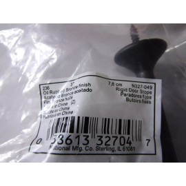 NATIONAL 2 Pack Rigid Door Stops OIL RUBBED BRONZE FINISH  3"