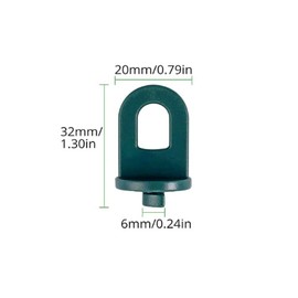 Greenhouse Twist Clips Kit - 100PCS Plastic Fixing Extender Corner Clips for Aluminium Insulation Netting Shading - Green