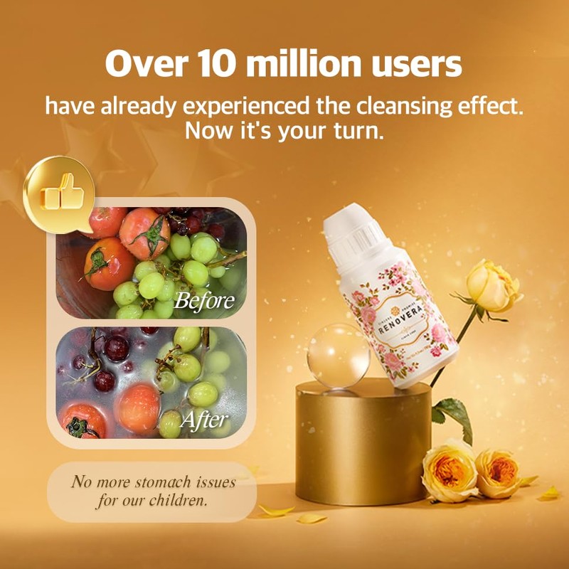 Renovera Fruit & Vegetable Wash - Gentle & Effective Produce