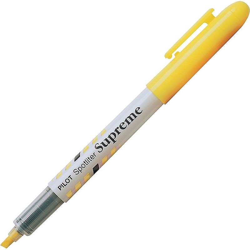 Pilot 16008 Liquid-ink Highlighter, Chisel Point, 1DZ, Yellow Ink