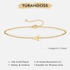 Turandoss Gold Bracelets for Women Trendy - Dainty Gold Bracelets