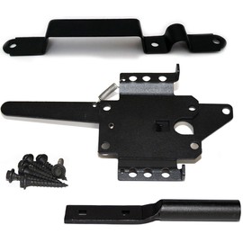 Ozco 56664 Standard Gate Latch w/Handle, Black Galvanized Steel (1 per pack)