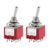 Heschen MTS-302 2 Piece Miniature Toggle Switch 3PDT ON-ON 9