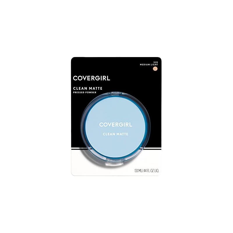 COVERGIRL Clean Matte Pressed Powder, Medium Light (Packaging May Vary)