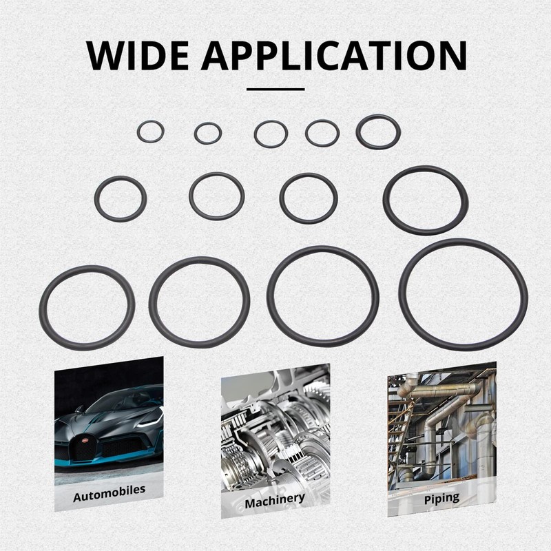 CCLIFE O Ring Sortiment 419tlg Dichtungsringe Set NBR Ø3-50 mm