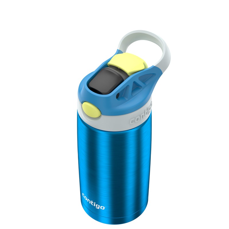 Contigo Autospout Water Bottle with Straw 13 oz Blue Poppy/Glacier