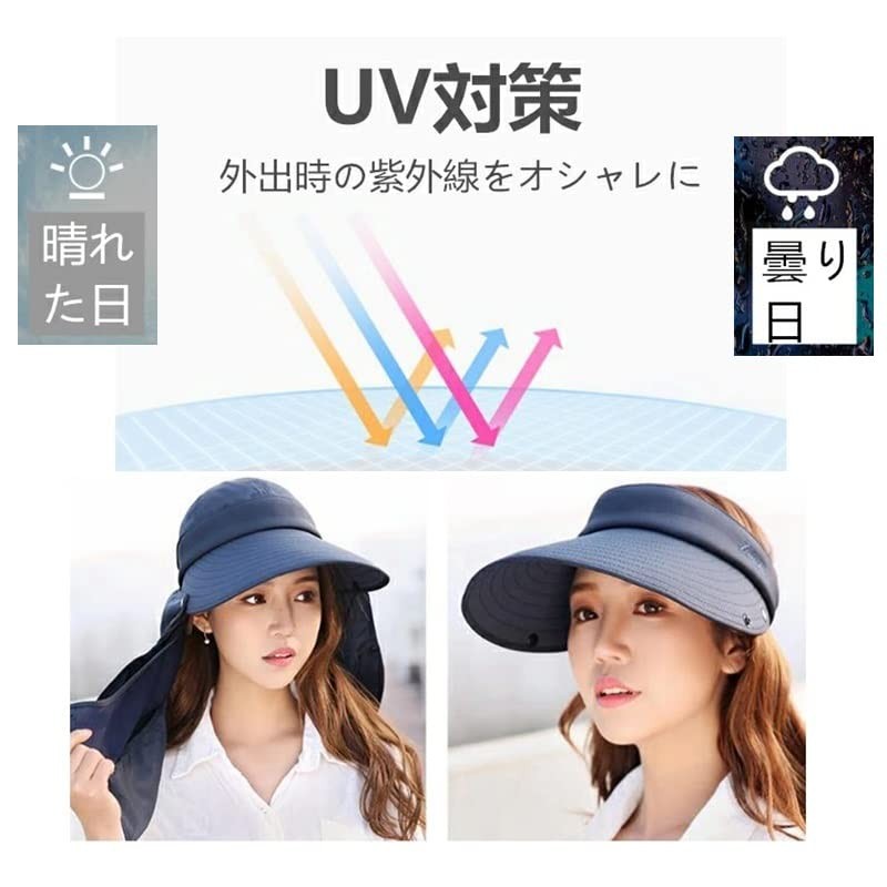 Ksakura Gardening Hat, Women's, UV Protection, Sun Visor, Farming Work