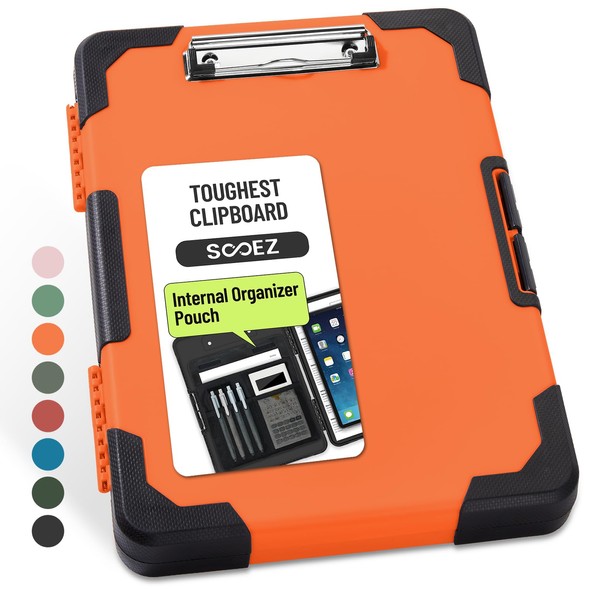Sooez Toughest Clipboard with Storage, Internal Pen Pouch Included, Letter/