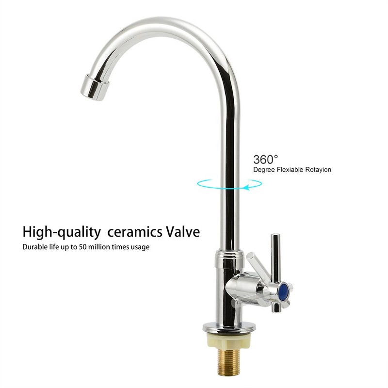 Cold Water Faucet Only, High Arc Single Handle One Hole