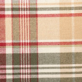 DII 100% Cotton, Machine Washable, Dinner and Fall & Thanksgiving Tablecloth 70" Round, Give Thanks Plaid, Seats 4-6 People