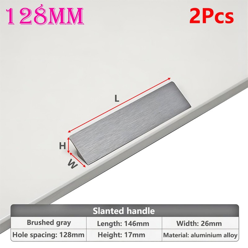 Ctyjia 2 PCS Modern Drawer Pulls, Furniture Finger Edge Pull