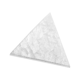 NKlaus Selenite Triangle Plate 10 x 8 x 1 cm - Triangular Selenite Plate for Meditation, Energy Work and Spiritual Spaces, Handmade and Perfect for Storing Gemstones and Jewellery 16327