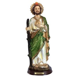 9" Saint St. Jude Thaddeus Glitter Statue Figurine Religious Gift Imagen San Judas Tadeo Estatua Figura