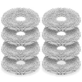 8 Pack Replacement Mop Pads Compatible with iRobot Roomba Plus 405 Combo / 505 Combo Robot Vacuum Cleaner, Reusable & Washable Microfiber Mop Cloth Refill
