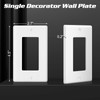 Decorator Wall Plate 1-Gang Light Switch Plate Outlet Cover,Unbreakable Polycarbonate