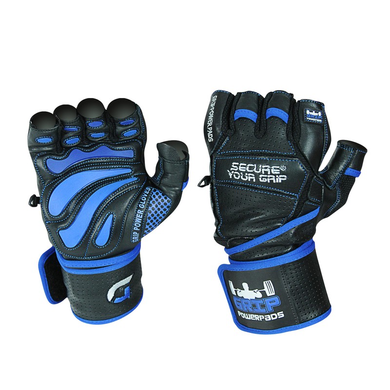 Elite Leather Gym Gloves with Built in 2" Wide Wrist