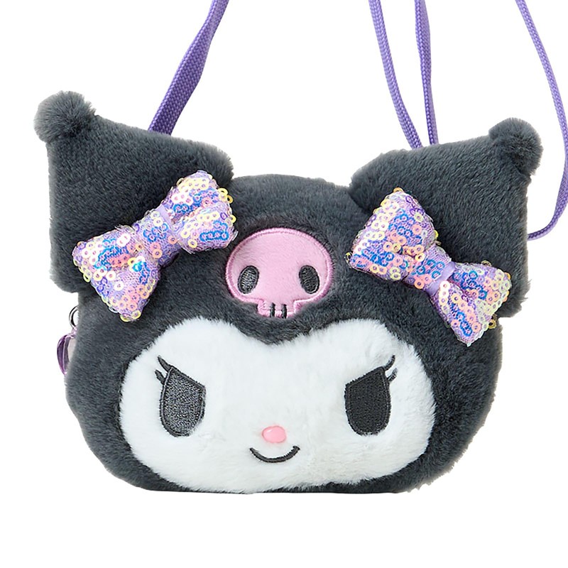 Sanrio 639702 Face Shaped Neck Coin Case, Chromi Cotton, Polyester,