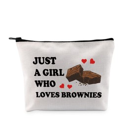 PYOUL Make-up-Tasche für Brownie-Liebhaber, Geschenk für Brownie-Liebhaber, Kosmetiktasche, Geschenk für Hobbybäcker, Loves Brownie-Tasche