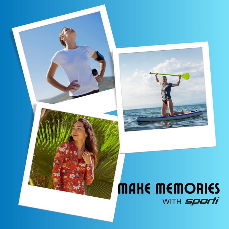 Sporti Women's L/S UPF 50+ Comfort Fit Rashguard, Red, Small