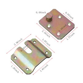 Wugebud Iron Color Plating 4 Pcs Modern Wall Mounted Hooks, 2.36x1.97 & 2.16x1.77 Inches, 20 Lbs Max Weight, Rust Resistant, Set of 4