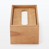 Mujin Ryohin Wooden Tissue Box Internal Dimensions: Width 24.5 ×