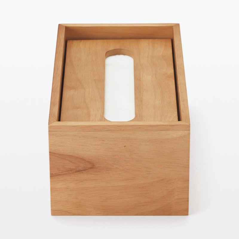 Mujin Ryohin Wooden Tissue Box Internal Dimensions: Width 24.5 ×