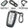 Kirsnda for Ford Key fob Cover,Texture case,with Keychain,Key Shell/Skin,5-Buttons fit