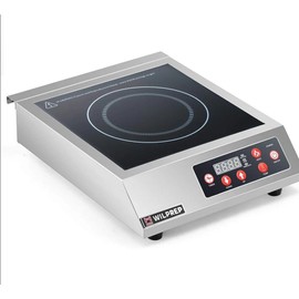 WILPREP Commercial Countertop Induction Cooktop 1800W Large 7.9" Induction Coil, 110V