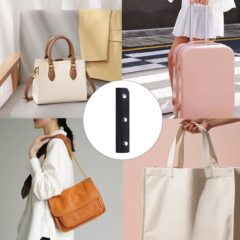 bociloy 2PCS Leather Handbag Handle Wrap Covers, Purse Wallet Strap