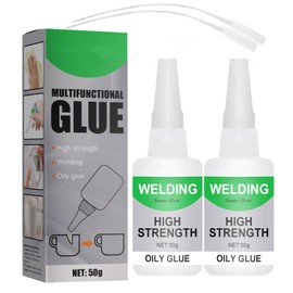 2Pack Welding High-Strength Oily Glue, Multifunctional Universal Fast Repair, Instant Bonding Oily Glue - Super Glue for Metal, Plastic, Wood, Ceramics, Leather, Glass (2PCS)
