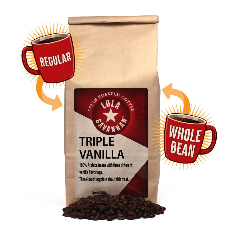Lola Savannah Triple Vanilla Whole Bean Coffee - Three Unique