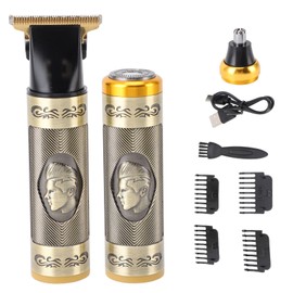 3 in 1 Electric Hair Clipper Kit USB Rechargeable Cordless Man Grooming Kit with 4pcs Guide Combs for Nose Facial Hair