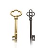 Hollow Barrel Antique Skeleton Keys KY-3 & KY-2AB Bronze for