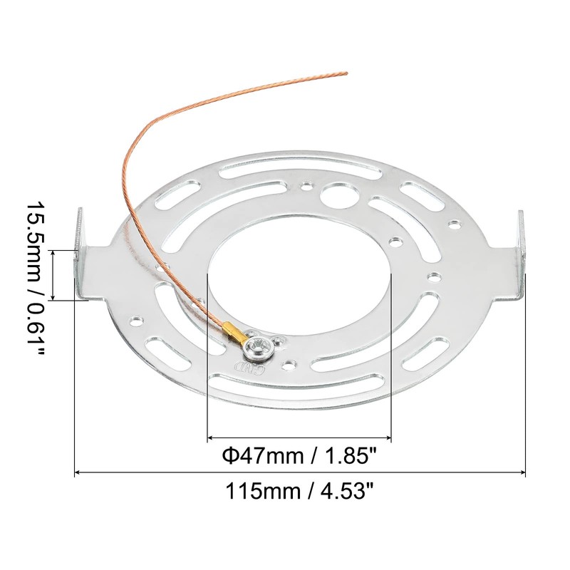 PATIKIL 115mm Round Ceiling Light Plate Kit, 2 Set Light