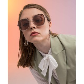 Cyxus Sunglasses Men Women Classic Polarised Sunglasses Outdoor UV 400 for Driving Fishing Travel Metal Frame, 1203 Brown