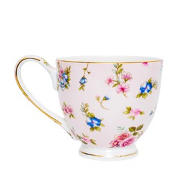 YUESITE 16oz Bone China Coffee Mugs for Women Mugs Flora Coffee Tea Cups Novetly Coffee Cups Gift for Women Mom Friends