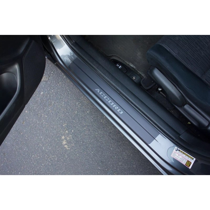 Metro Auto Graphics Door Sill Plate Protectors Black Matte Vinyl