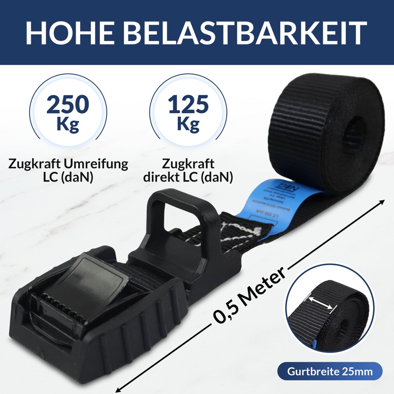 Lashing Straps with Clamping Lock and Rubber Protector for Quick