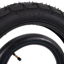 2 Set of 12.5x2.25 Tire and Inner Tube, 12 1/2 x2 1/4 tire & tube sets with TR87 bent valve stem for Pocket Mod, Bella, Betty, Bistro, Currie, Schwinn eZip Gas MX125 Dirt Rocket Electric Scooter Bike