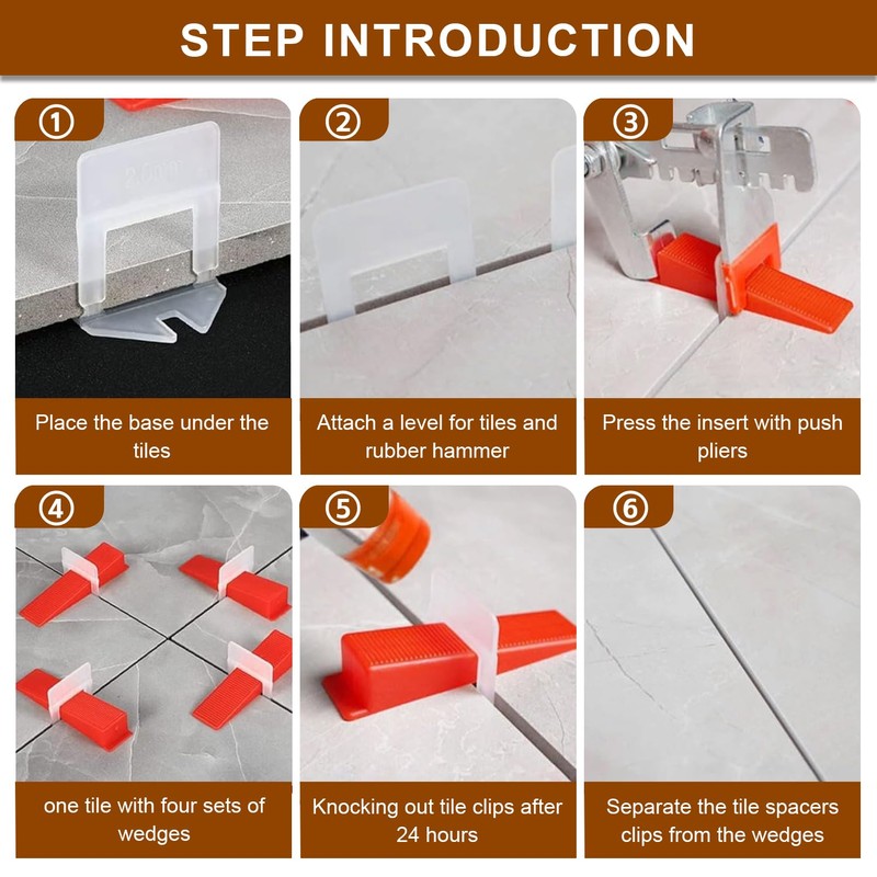 Pack of 300 Pull Tabs Tile Spacers Tile Levelling System