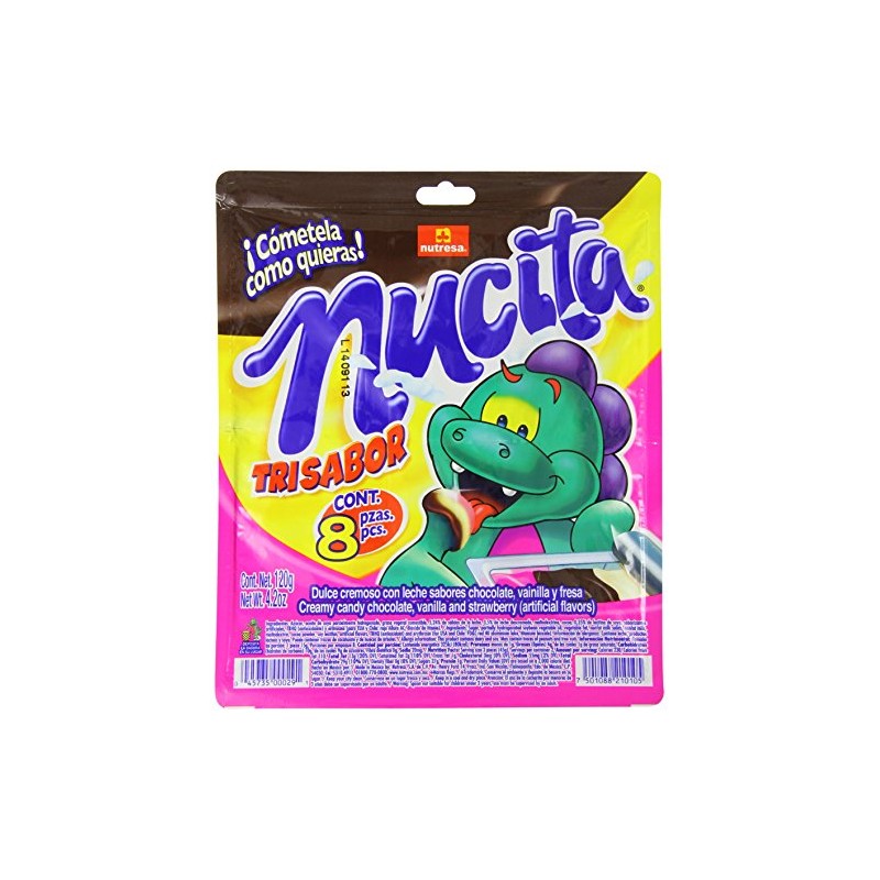 Nutresa Nucita Trisabor Candy, 8 Count (Pack of 24)