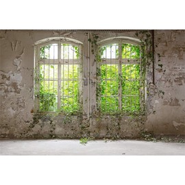 YongFoto 2.2 x 1.5 m Vinyl Photo Background Abandoned Old Ruined Industrial Plant Photography Background Children Photo Studio Backgrounds Props 7 x 5 ft