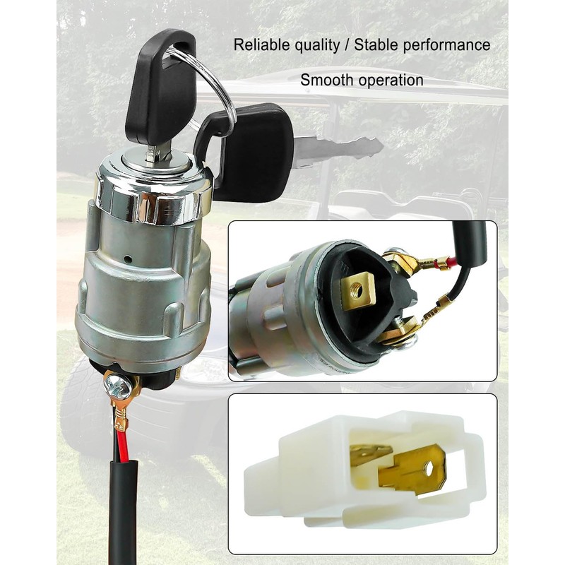 HUQUZN Ignition Starter Switch with Key Fits for Evolution Golf