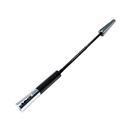 VMS RACING Retractable Silver and Black Machined CNC Aluminum Real CARBON FIBER 4.5" to 8" inch Antenna Compatbile with Kia Soul