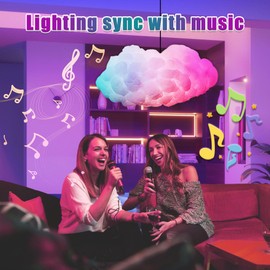 Cloud LED Lights for Bedroom - Aesthetic Mood Light, Music Sync App Control Wall Light, 3D Ceiling Lamp Color Changing Strip Lights, Cool Stuff for Kids Room Decor, Cool lights for Room Decorations