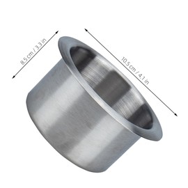 Garneck Stainless Steel Car Cup Holder Car Recessed Cup Stainless Steel Recessed Silver Cup Holder Replacement Insert Drink Can Holder for Motor Car Auto RV Cars and Trucks(8.5x5.5cm)