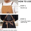 Chef Apron for women men,Adjustable Canvas Apron with Large Pockets,Crossback,Waterproof